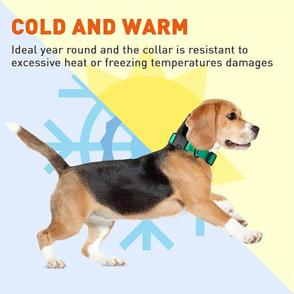Dogline Biothane Waterproof Dog Collar with Quick Release Buckle Strong Coated Nylon Webbing with Odor- Proof for Easy Care Easy to Clean Fits Small Medium or Large Dogs, Teal 1" W 15-23" L