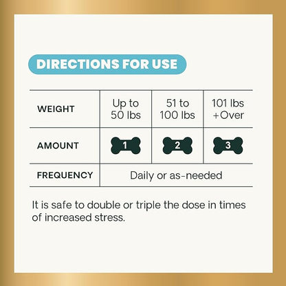 VetriScience Calm & Confident Chews, Composure Clinically Tested Calming and Anxiety Ashwagandha Supplement for Dogs, Stress Relief, Separation Anxiety, Behavior Support, Chicken, 90 Count