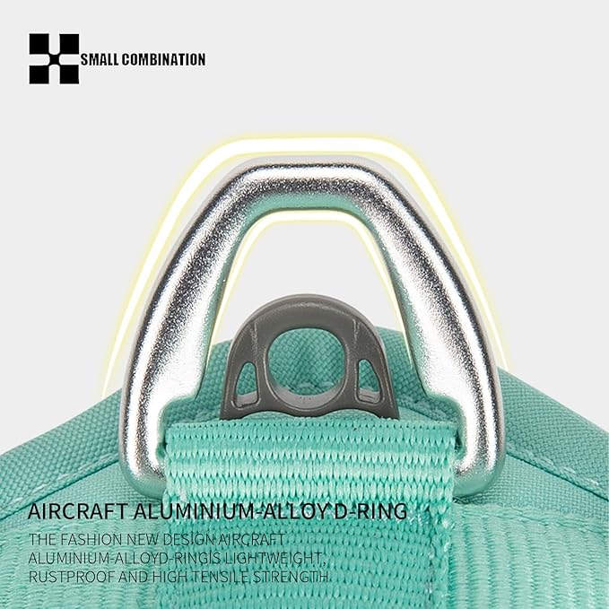 Adjustable Dog Harness with Handle, Padded Comfort,Small, Medium and Large Dogs (Aqua Green, XL)