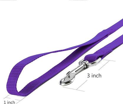 10ft Purple Dog Leashes - Obedience Recall Training Agility - Strong Traditional Style Extra Long Leads for Large, Medium & Small Dogs - Great for Parks,Fetch,Backyard & Camping(10FT, Purple)