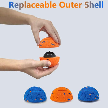 Interactive Dog Ball, Automatic Moving, Bouncing Chew Toys, Wicked Balls with 3 Modes, E-TPU Vibrating Dog Ball for Medium and Large Dogs, IP54 Waterproof, Birthday Gifts for Dogs(Orange)