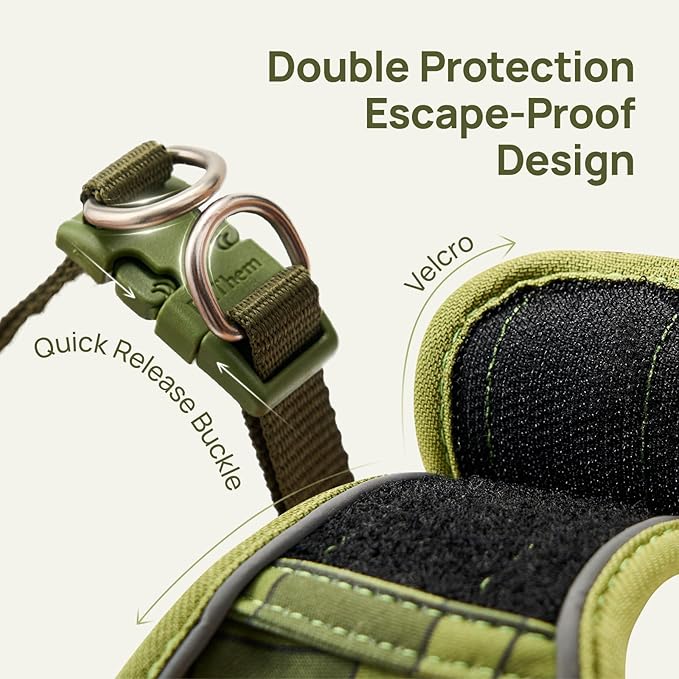Cat Harness and Leash Set, Step-in Escape Proof Adjustable Vest Harness for Small Medium Large Cats, Lightweight Soft Breathable Reflective Kitten Harness for Walking Travel, Camping(Green, M)