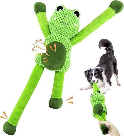 Jeefome Large Squeaky Dog Toys : Plush Stuffed Dog Chew Toy with Soft Fabric-Interactive Puppy Toys to Keep Them Busy
