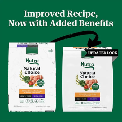 Nutro Natural Choice Adult Small Bites Dog Food, Chicken & Brown Rice Recipe, 13 lb. Bag