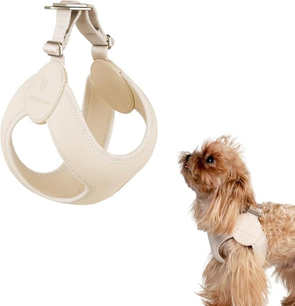 Ultra Comfortable Dog Harness Adjustable Soft Dog Vest, Alloy Buckle Closure Lightweight Stretchy Puppy Harness Step in for Small Sized Dogs Walking Training (Linen, XS)
