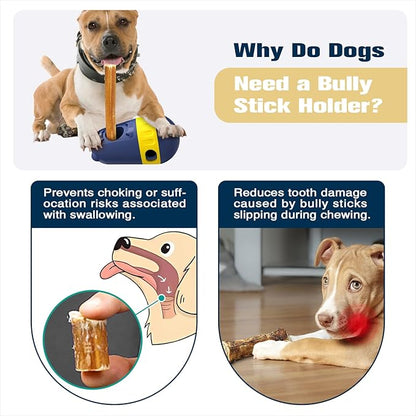 KADTC 2 in 1 Dog Bully Stick Holder & Treat Dispenser Toy - Food Dispenser Ball for Medium/Small Breed Dogs