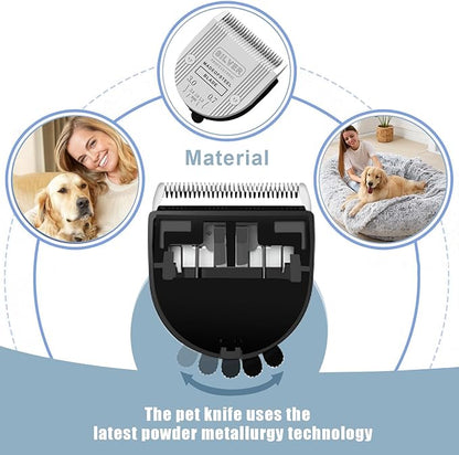 3PCS 5 in 1 Replacement Blades Compatible with Wahl Bravura Clipper Chromado，Creativa，Figura Dog Clippers for Dogs Grooming (5in1/3Pack)