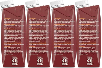Made by Nacho Bone Broth Cat Food Topper for Hydration and Picky Eaters - Add Protein and Flavor to Your Dry Cat Food – Supports Optimal Nutrition, Digestion, Skin & Coat 11 oz. (Pack of 4), Turkey