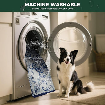 FXW Washable Pee Pads for Dogs, Puppy Pads with Super Absorbent, Specifically Designed for FXW Rollick/Homeplus 24inch 6 Panels Dog Playpen, 39" x 63" Rectangle, Mandala Blue, 1 Pack