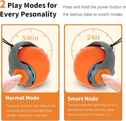 MAXTOOA Interactive Cat Toys for Indoor Cats Smart Automatic Ball Rolling for Bored Kitten Pet Upgraded Speedy Moving Chase Dogs Toy Orange