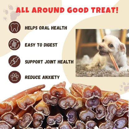 Amazing Dog Treats - Medium Size Bully Sticks (15 Pcs/Pack) - Long Lasting Bully Sticks for Small to Medium Dogs