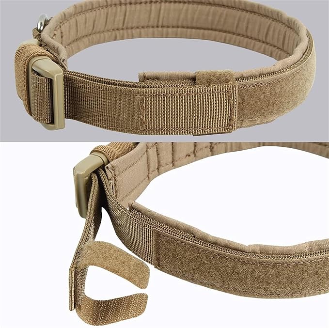 EXCELLENT ELITE SPANKER Tactical Small Puppy Dog Collar Nylon Adjustable Heavy Duty Military for Small Medium and Large Dogs Pet Soft Padded Dog Collar(COB-M)