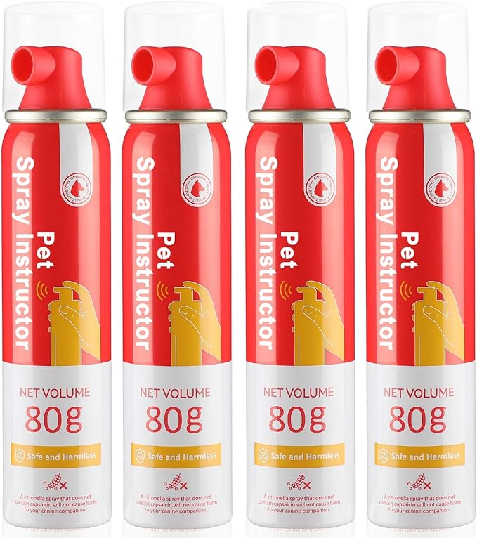 KDSZJDV Corrector Spray Dog Trainer, 80ml 4 Pack Corrector Spray for Dogs to Stops Barking, Food Stealing, Dog Fights, Attacks & Unwanted Dog Behaviour, Safe