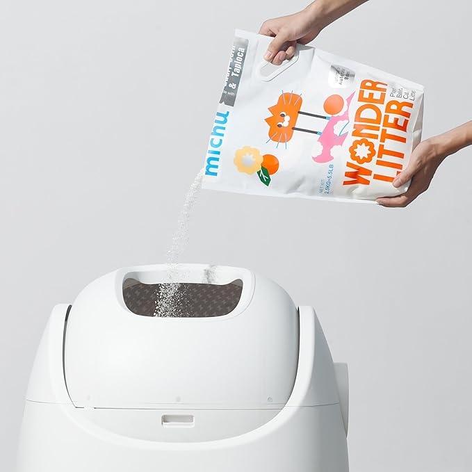 Michu Tofu Cat Litter Natural Clumping Tofu Cat Litter 5.5lb/88oz 5 Scents (Peach + Wonder Litter, 2 Pack)