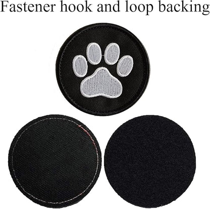 TACVEL 2 Pieces Dog Paw Tactical Patches Military Uniform Emblem Patches, Embroidered Applique Hook & Loop Patch for Caps, Backpacks, Clothes, Vest, Military Uniforms, Tactical Gears Etc