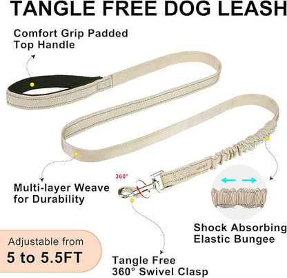 BEAUTYZOO Dog Harness for Small Dogs, No Pull Dog Harness and Leash Set, Soft Escape Proof Puppy Vest Harness with Handle, Reflective Lightweight Step in Harness for Girl Boy Dogs, Beige XS
