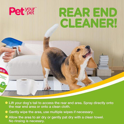 Dog Rear End Cleaner - Safe Dog Butt Spray to Keep Your Dog’s Backside Clean & Fresh - No Rinse Dog Spray Made with Natural Ingredients - Anal Cleaner Pet Supplies