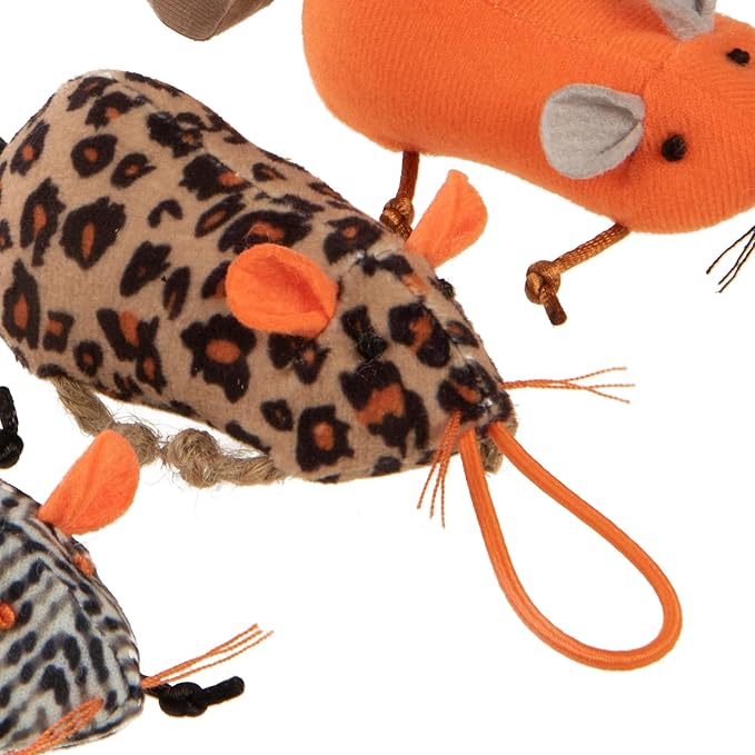 Instincts by SmartyKat 3-Pack HappyNip Safari Sneakers Plush Interactive Cat Toys, Contains Catnip & Silvervine - Multicolor, 3-Pack