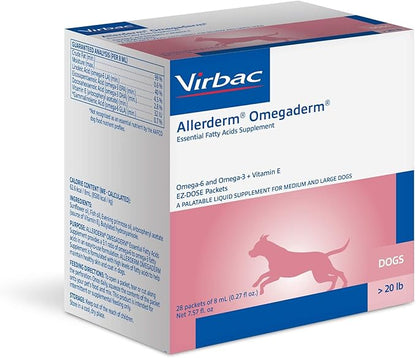 Virbac Allerderm Omegaderm EZ-Dose Packets for Medium & Large Dogs 28 Count