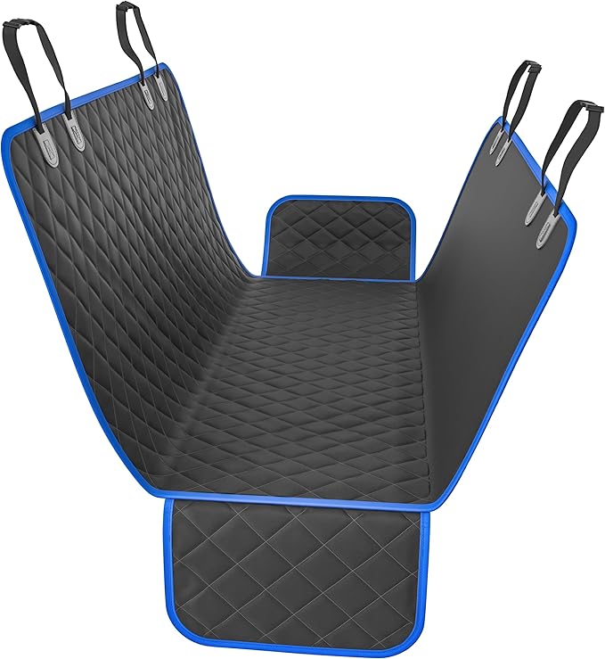 Active Pets Blue XL Dog Car Hammock Back Seat Cover, Waterproof Backseat Cover Protector for Truck Bench Rear of Sedans or SUVs, Essential Pet Supplies Vacuum or Wipe Clean, Machine Washable