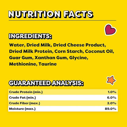 Temptations Creamy Puree Squeezable Lickable Wet Cat Treats with Cheese, 0.42 oz. Tubes, 4 Count, Pack of 11 (44 Total)