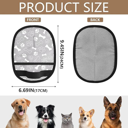 Pet Grooming Gloves Reusable Dog & Cat Hair Remover for Furniture, Car Interiors Multi-Surface Deshedding Tool for Carpets, Bedding & Home Cleaning