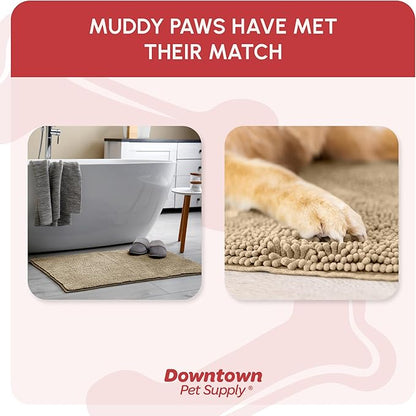 My Doggy Place Dog Mud Mat, 60" x 36" Oatmeal – Thick Microfiber Entry Rug for Snow, Mud & Salt – Absorbent, Quick-Dry, Washer-Safe & Non-Slip, X-Large