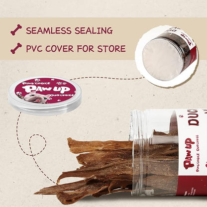 PAWUP Dog Treats Jerky Duck Crisp Flakes, 1% Taurine Added, 6oz (170g), Duck Jerky Chip Flakes, High Protein Dog Training Rewards, Rawhide-Free, Gluten-Free