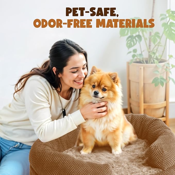 Miorun Bolster Dog Bed, Large Orthopedic Dog Bed with Memory Foam, Spacious Pet Couch Bed with Supportive Structure, Removable Washable Cover, Durable and Stylish Dog Bed for Large Dogs