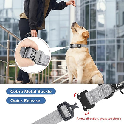 Dog Collar for Large Dogs - Adjustable, Chew Proof Nylon Collar with Metal Quick Release Buckle and D-Ring for Dog Tags (Alaska Daybreak, 2XL(1.5''Width, Fit 20''-32''))