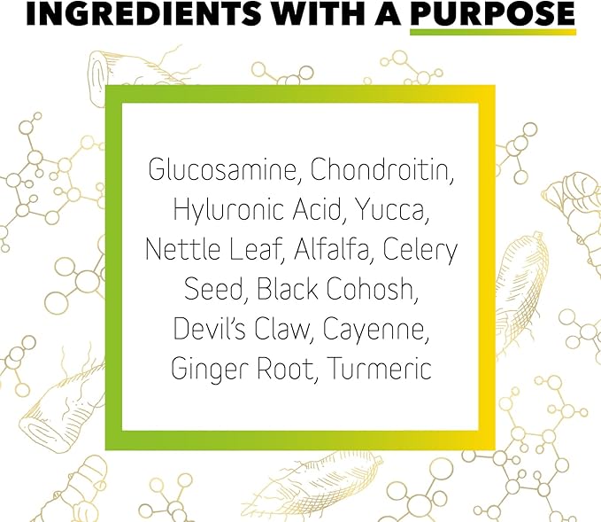 In Clover InClover Connectin Hip and Joint Supplement for Dogs. Combines Glucosamine, Chondroitin and Hyaluronic Acid with Herbs for Comfort and Mobility