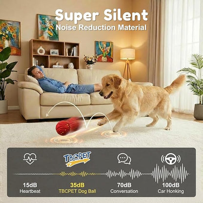 TBC PET Interactive Dog Toys with Remote Control, Smart Interactive Dog Ball with 3 Modes, Auto-Moving&Bouncing, High-Resilience&Chew Resistant E-TPU Dog Ball, IPX6 Waterproof, Rolling Ball Dogs