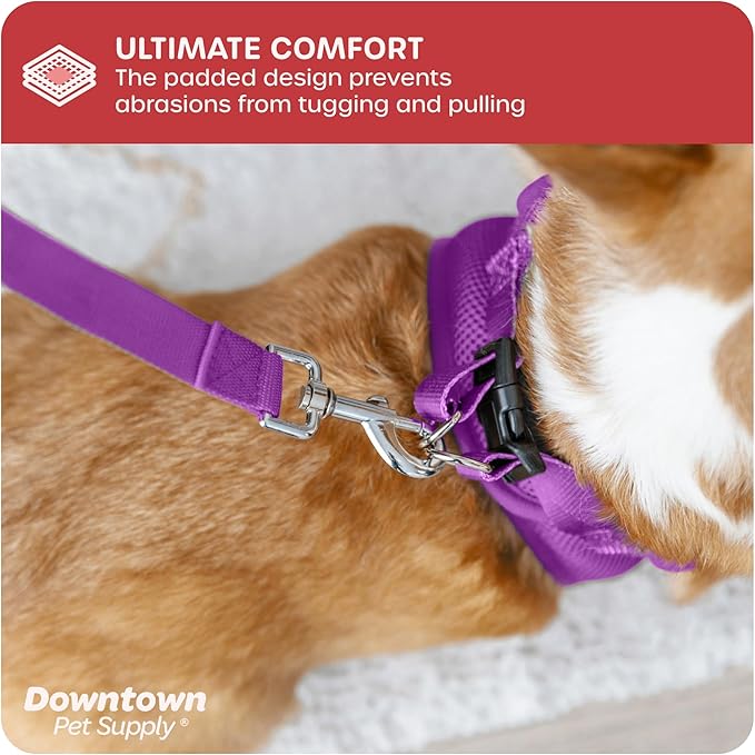 Downtown Pet Supply Step in Dog Harness No Pull, X-Large, Purple - Adjustable Harness with Padded Mesh Fabric and Reflective Trim - Buckle Strap Harness for Dogs