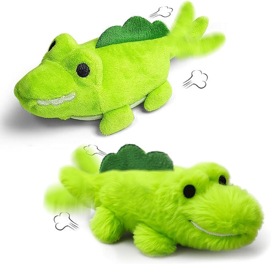 ZeLing HTL Interactive Cat Toys for Indoor Cats - Self-Charging Croc Chase Toy with 360° Motion, Wagging Tail & Catnip, Automatic Exercise Toy for Bored Kittens/Adults(Set)