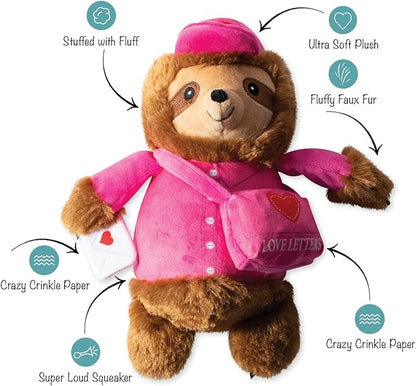 Fringe Studio Plush Dog Toy, Love On Delivery, Petshop Collection (314105)