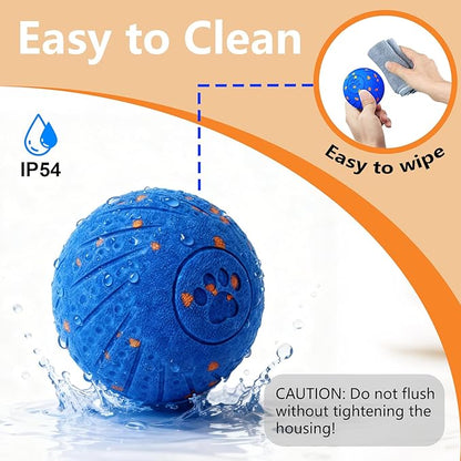 Interactive Dog Toys: Smart Dog Ball – Auto-Bounce, Vibrating & Jumping Action! Durable Duraspin Design for Aggressive Chewers. Rechargeable & Long-Lasting, Keeps Dogs Busy and Entertained Red.