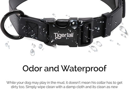 Tiger Tail Black X Small Dog Collar | Waterproof and Odor-Proof for Active Pets | Durable, Anti-Mat, and Lightweight Design | Made with Premium Coated Nylon | Suitable for Extra Small Breed Dogs