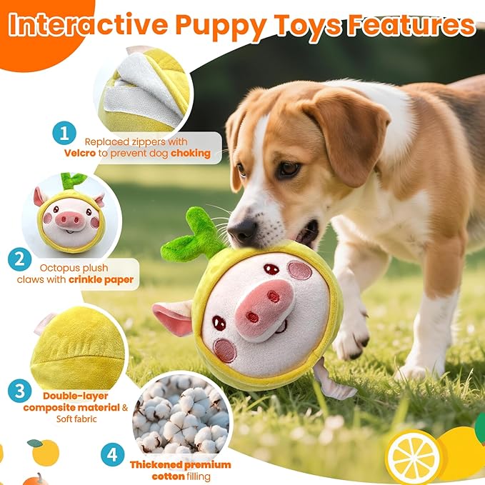 Interactive Dog Toys, [Newly Upgraded] Moving Dog Toy to Keep Them Busy, Bouncing Dogs Toy/Squeaky Rolling Ball with Jumping Music Silent Mode for Small Medium Large Dogs (Upgrade Pig)