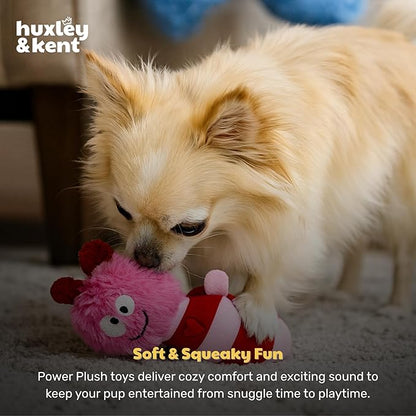 Huxley & Kent Funny Dog Toy w/Squeaker – Valentine's Day Power Plush Squeaky Dog Toys for Small Dogs – Durable Small Stuffed Animal for Indoor Play & Fetch - Tiny Tuff Love Bug