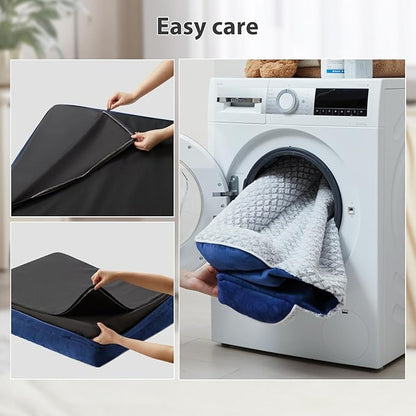 Orthopedic Dog Bed for Large Dogs, Egg Crate Foam Bed for Large Dogs, Equipped with Removable Waterproof Pillow Cover and Anti-Slip Bottom, Pet Bed