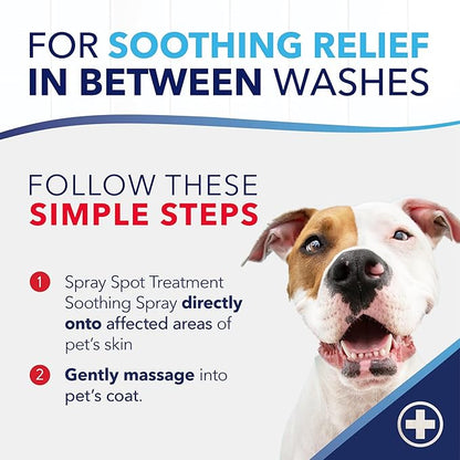 TropiClean OxyMed Hot Spot Treatment for Dogs, Medicated Dog Itching Skin Relief Spray, Anti-Itch Spray Quickly Soothes Skin Irriration, Alleviate Scratching, Chewing & Licking, Safe for Cats, 8oz