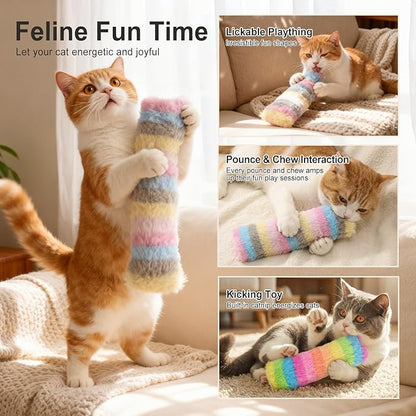 MehelloFeather Cat Toys Pillows 6Pcs Catnip Kicker Toys for Cats Promotes Kitty Exercise