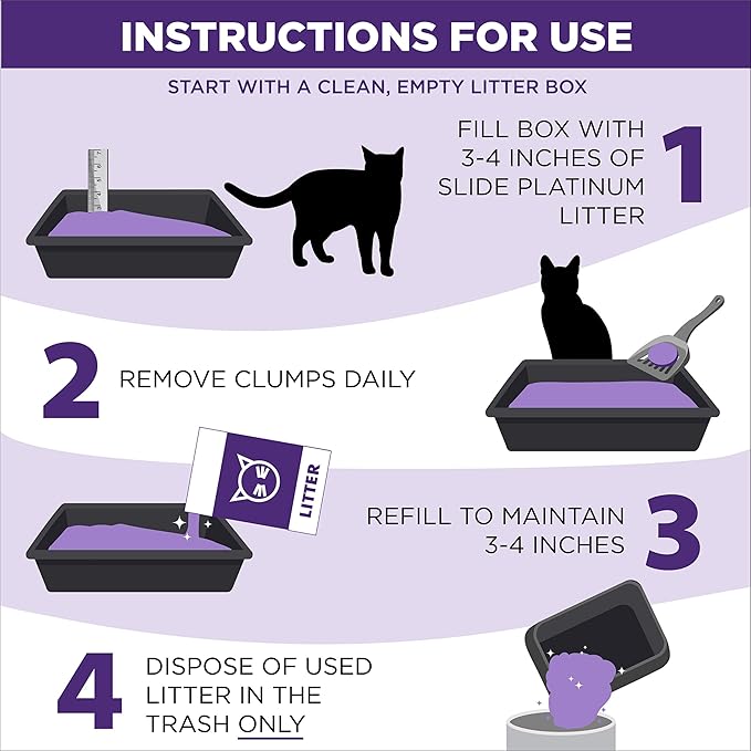 ARM & HAMMER Clump & Seal SLIDE Platinum Multi-Cat Clumping Cat Litter, 14-Day Odor Control, EZ Clean Technology, 18 lbs – No Scrubbing, Powerful Odor Eliminator