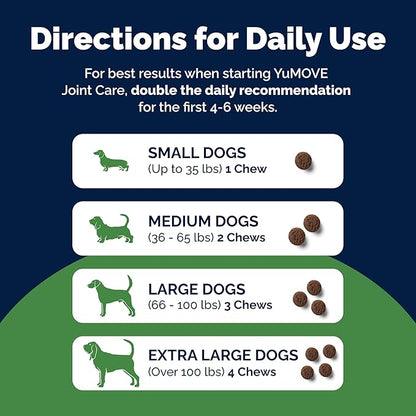 Yumove Dog Joint Supplement, Hip and Joint Supplement for Dogs with Glucosamine Chondroitin, Hyaluronic Acid, Green Lipped Mussel and Omega 3, Dog Hip and Joint Aches and Stiffness (300 Tasty Bites)