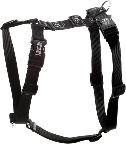 Blue-9 Buckle-Neck Balance Harness, Fully Customizable Fit No-Pull Harness, Ideal for Dog Training and Obedience, Made in The USA, Black, Large