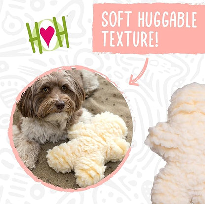 HuggleHounds Plush Dog Toy - Fuzzy Dog Toy, Plush, Soft Fleece, Interactive, Durable, For Small and Large Breeds, Puppy Toy - HuggleFleece Man, Grey