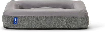 Casper Dog Bed, Plush Memory Foam, Small, Gray, 26.0"L x 19.0"W x 6.0"Th