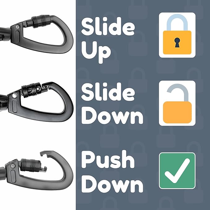 6 Foot Dog Leash, Two Extra Padded Handles, Locking Carabiner Clip, Reflective for Night Visibility, Weatherproof, Heavy Duty Rope Leash, Roam Gear (Black)