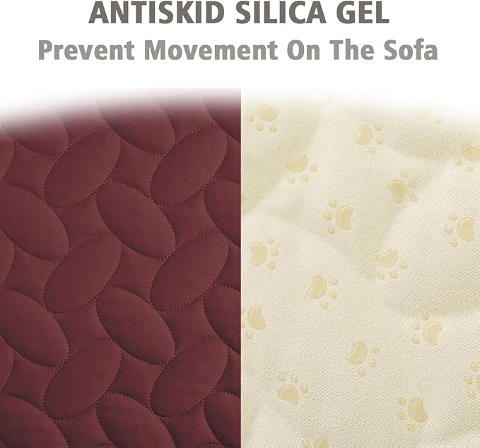 Ameritex Pet Bed Cover Dog Bed Blanket for Sofa and Furniture Waterproof New Pattern Design (68x82 Inch, Burgundy)