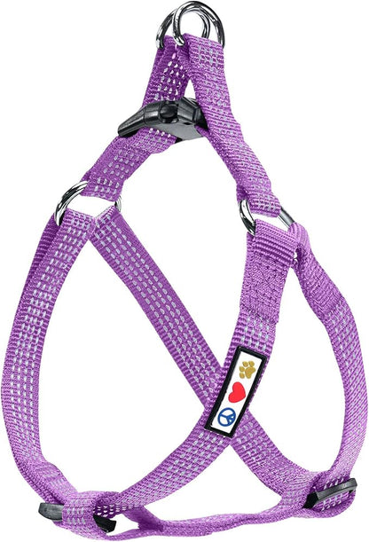 Pawtitas Reflective Step-in Dog Harness – Adjustable No-Pull Vest for Puppies to Seniors, Safe & Comfortable, S Orchid